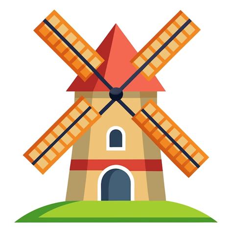 Windmill design clipart vector art and illustration | Premium AI ...