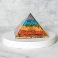 Seven Chakra Orgone Pyramid For Energetic Balance - Solacely