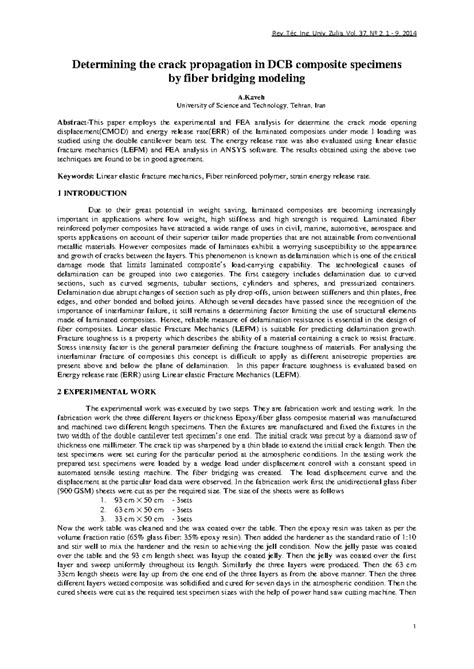 Determine the energy release rate in DCB specimen - Determining the ...