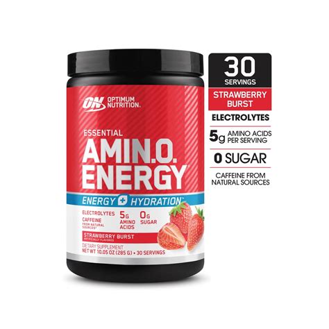 Optimum Nutrition Strawberry Burst Amino Energy Plus Electrolytes India ...