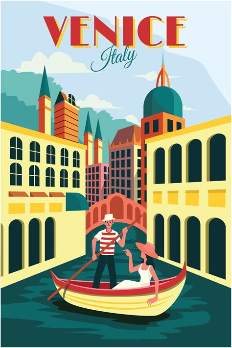 EzPosterPrints - Retro World Famous City Posters - Decorative, Vintage ...