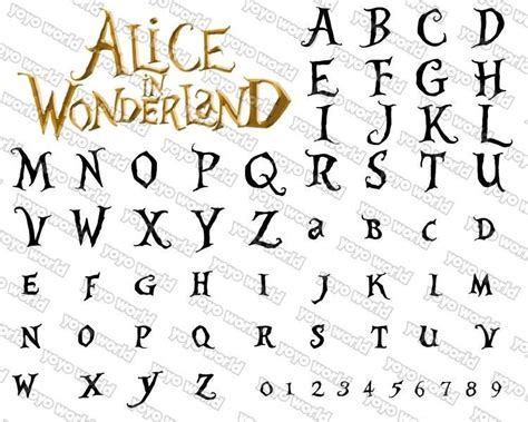 Alice font alice in wonderland font alice font alice in | Etsy