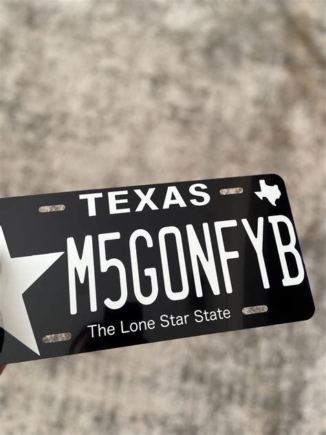 12x6" Texas Personalized License Plate | Custom Text | Durable Long ...