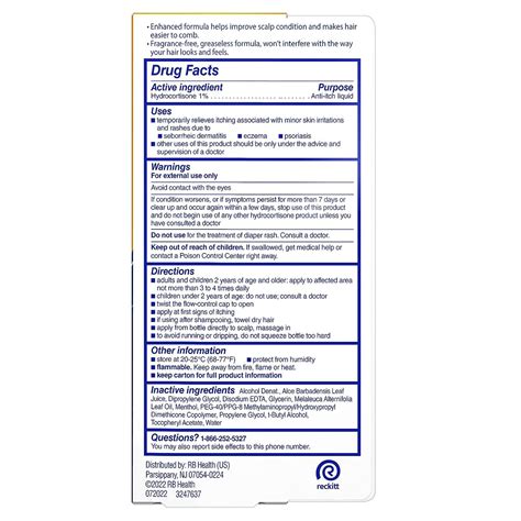 SCALPICIN SCALP ITCH RELIEF HYDROCORTISONE 1% ANTI-ITCH LIQUID ...