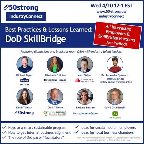 DoD SkillBridge: Employer Info Sharing | 50strong