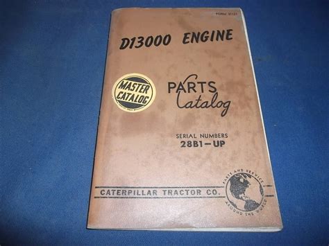 Cat Caterpillar D13000 Engine Parts Book Manual S/n | Ubuy India