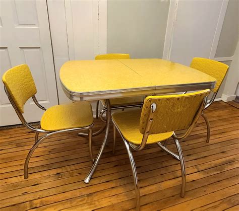Kitchenette Full Set Yellow Vintage Formica Table 50s 60s - Etsy