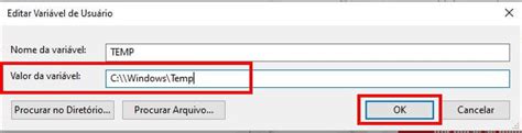 Mover a pasta de arquivos temporários no Windows - CCM