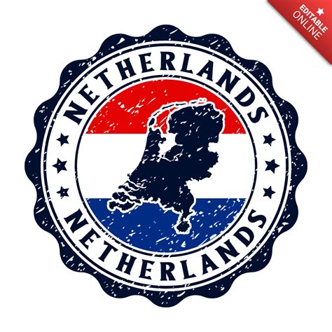 Welcome To Netherlands Stamp Logo Design Template | Free Design Template