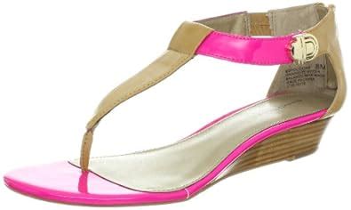 Buy Bandolino Women's Polidora Thong Sandal,Natural Dark Pink Synthetic ...