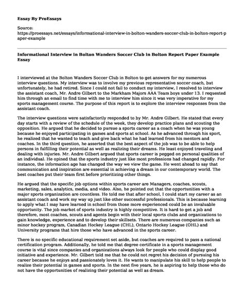 Informational Interview Paper Example 的图像结果