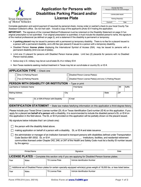 Handicap placard texas form: Fill out & sign online | DocHub