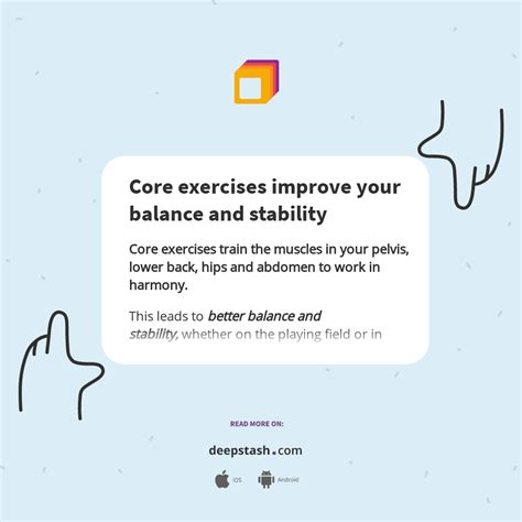 Core exercises improve your balance and stability - Deepstash