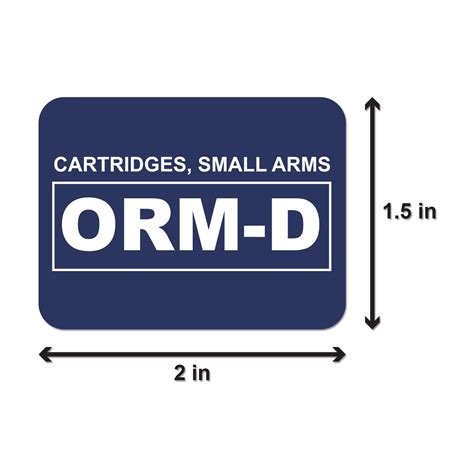 2 x 1.5 inch | ORM-D Cartridge Small Arms Stickers – OfficeSmartLabels