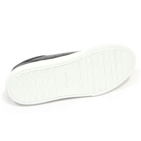 sneaker donna HOGAN H365 leather black shoes woman