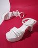 Buy White Heeled Sandals for Women by JM LOOKS Online | Ajio.com