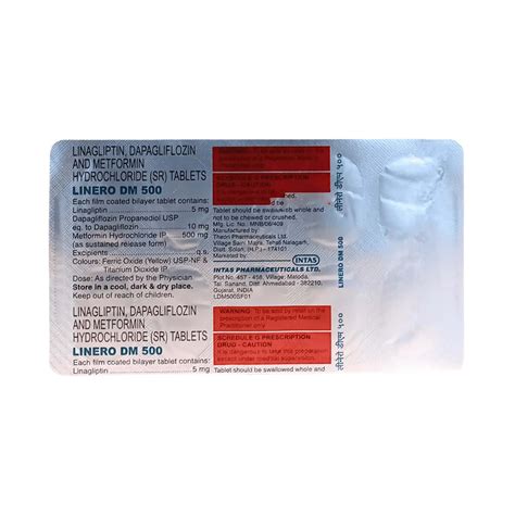 Linero-DM 500 Tablet: Uses, Side Effects, Price, Dosage & More Info ...