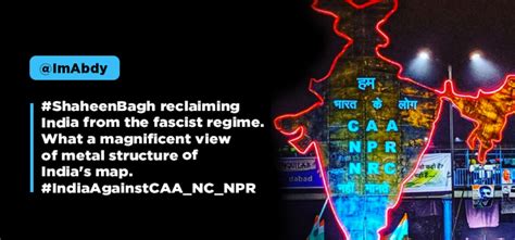 40 foot 300 kg iron indian map is being erected at shaheen bagh| CAA के ...