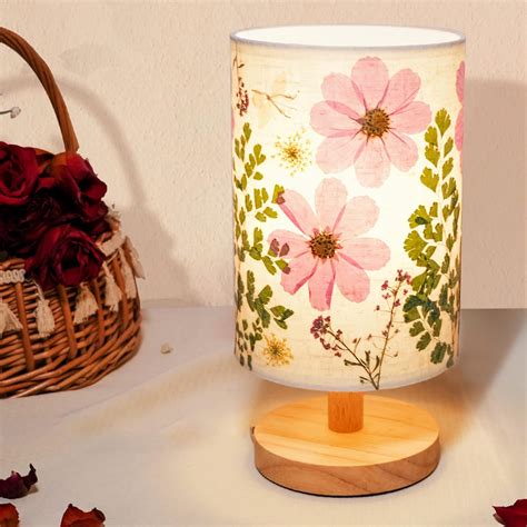 Floresita Dried Flowers Table Lamp 5W LED Pressed Flower Bedside Lamp ...