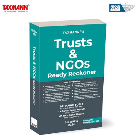 Buy Taxmann's Trusts & NGOs Ready Reckoner – Comprehensive | Step-by ...