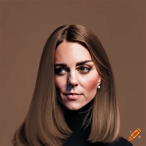 Kate middleton with a straight bob haircut on Craiyon