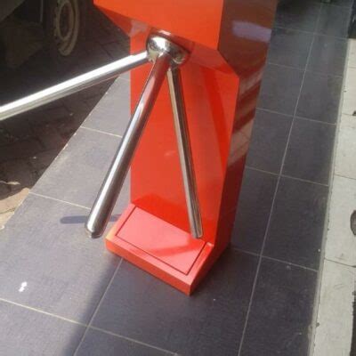 TRIPOD TURNSTILE GATE / PINTU PUTAR BESI BOX SATU ARAH