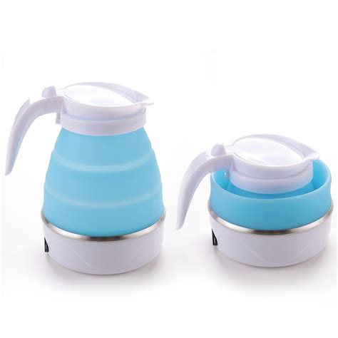 Kuber Industries Pack of 4 Foldable Electric Kettle 600 ML|Silicone Bo ...