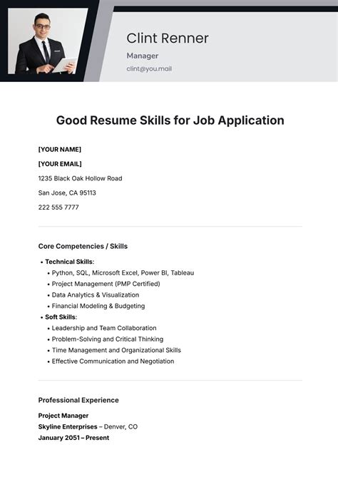 Free Skills Based Resume Templates to Edit Online and Download
