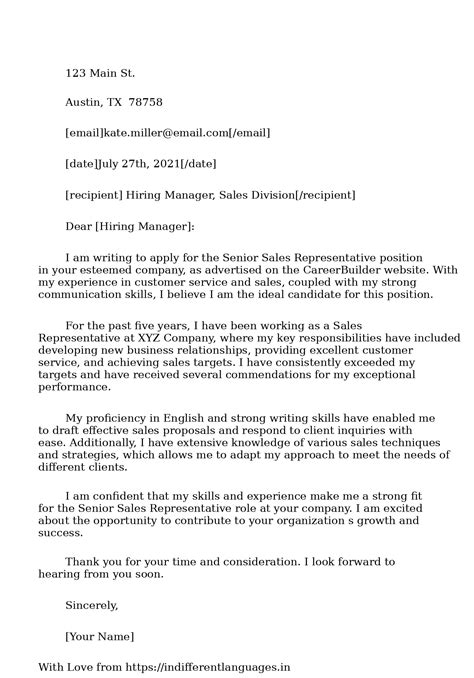 2 Examples of Business Cover Letter Examples