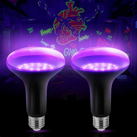 L LOHAS LED Black Light Bulbs, BR30 LED Black Light Bulb Glow in the ...