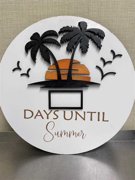 Days Until Summer Round Sign – Nailed It Wood Projects