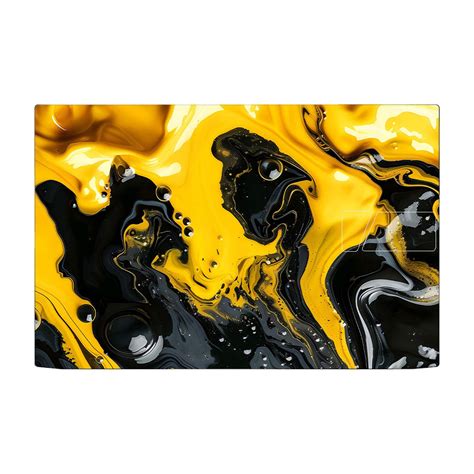 Yellow and Black Paint Swirls Asus Vivobook Pro 15 M6500QC & M6500QH L