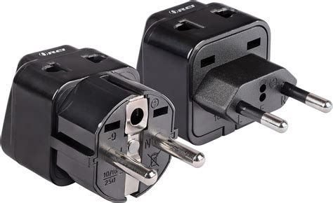 Orei India Europe Adapter (Schuko) Plug - Type E/F India to Europe ...