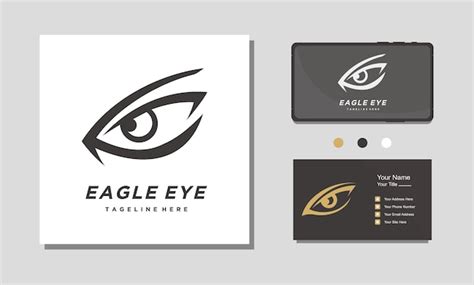 Eagle eye logo design forming eyes that are staring sharply vision ...