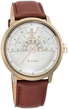 Titan Regalia Maritime White Dial Chronograph Leather Strap Watch for ...
