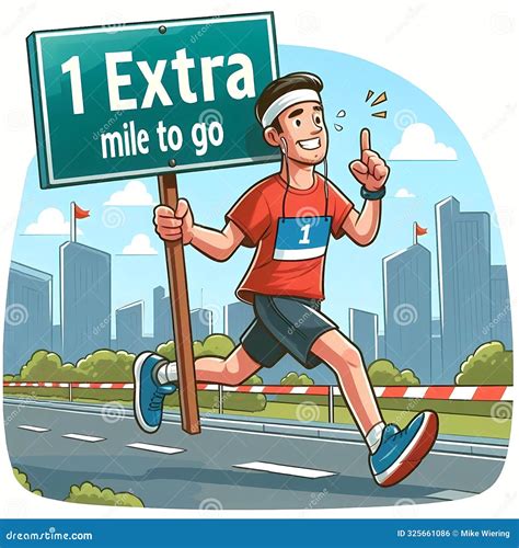 "Go the Extra Mile", English Idiom Stock Illustration - Illustration of ...