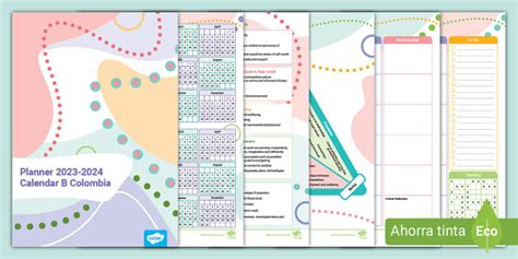 Planificador docente EYLF calendario B - Twinkl Colombia