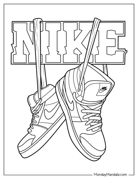 20 Nike Coloring Pages (Free PDF Printables) | Pages de coloriage ...