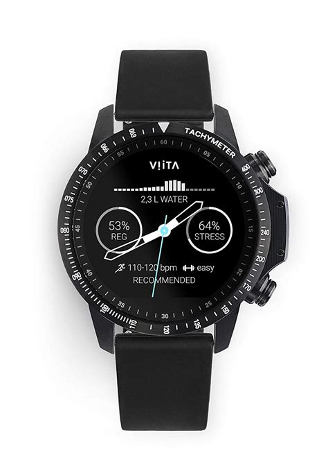 VIITA Active HRV Tachymeter Black, Smartwatch Made of Exquisite ...