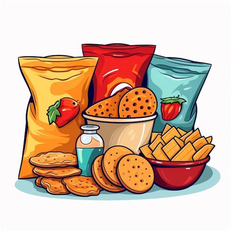 Snack-Vektoren und -Illustrationen zum kostenlosen Download | Freepik