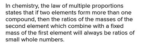 Low of multiple proportions - Brainly.in