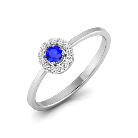 Halo Blue Sapphire Platinum Diamond Engagement Ring JL PT LR 7001 ...