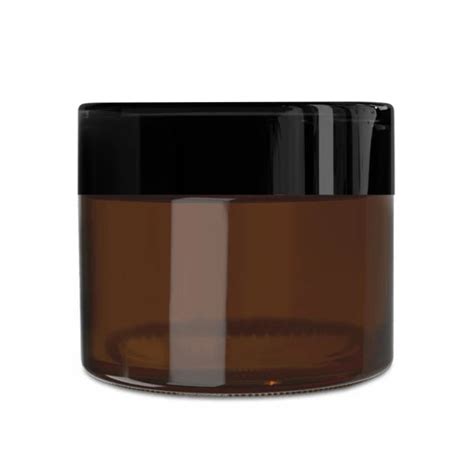 [ZMJ61] Amber Glass Jar With Black Lid- 50gm & 30gm – Zenvista Packagings