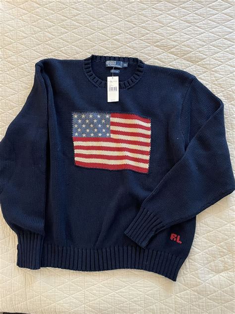 Polo Ralph Lauren The Iconic Intarsia-knit American Flag Sweater | Grailed