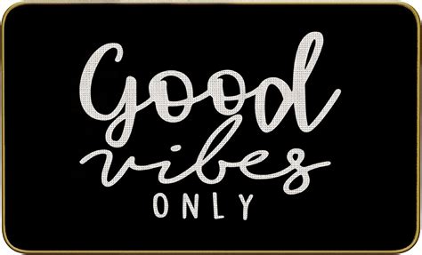 Funny Good Vibes Only Doormat Door Mat for Home Entrance, Inspirational ...
