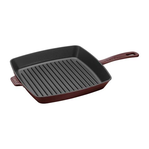 Buy Staub Cast Iron 10-inch Square Grill Pan - Grenadine Online at Low ...