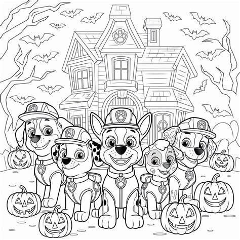 Paw Patrol Halloween coloring pages - ColoringLib