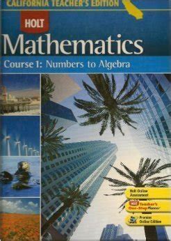 Buy Holt Mathematics, Course 1: Numbers to Algebra Book Online at Low ...