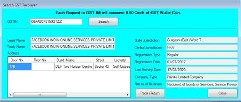 Search GST / Track Returns Help Guide