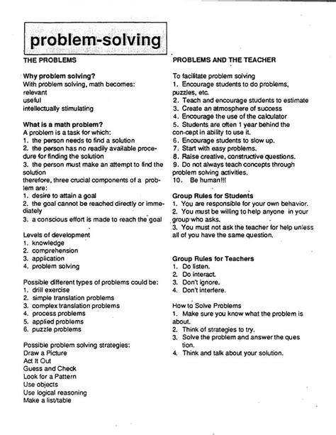 Guidelines for Problem Solving 的图像结果